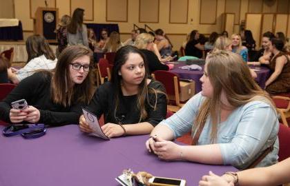 Sorority members at Greek Honors Ceremony